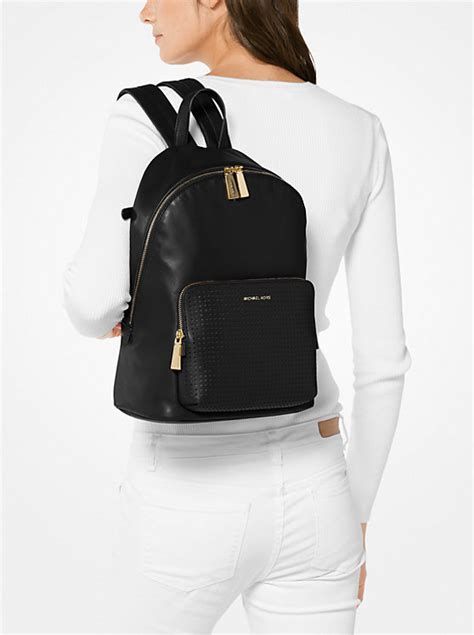 Wythe Large Perforated Leather Backpack 